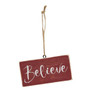 Holiday Script Red Word Ornament 4 Assorted (Pack Of 4) G91118
