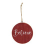 Holiday Script Red Word Round Ornament 3 Assorted (Pack Of 3) G91119