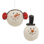 Winter Snowman Head Ornament 2 Assorted (Pack Of 2) GADC4305