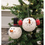 Winter Snowman Head Ornament 2 Assorted (Pack Of 2) GADC4305