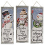 *Christmas Snowman Metal Signs 3 Asstd. (Pack Of 3) GHY04208 By CWI Gifts