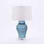 Lake Blue Porcelain Temple Jar Table Lamp - Medium (L1476M-LB)