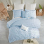 100% Cotton Jaquard 7Pcs Comforter Set W/ All Over Woven Cotton Dots - King/Cal King UH10-2155