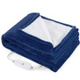 84 X 62 Inch Heated Blanket Electric Throw With 5 Heating Levels-Blue (EP25424US-BL)