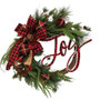 Buffalo Check Holiday Jingle Joy Wreath 2 Assorted (Pack Of 2) F2651680
