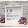 Wine Definition Framed Box Sign G35754