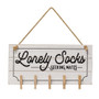 Lonely Socks Seeking Mates Shiplap Clip Sign G36282 By CWI Gifts
