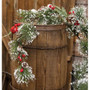 Snowy Pine With Red Bells & Berries Garland 63" GRJAX2036