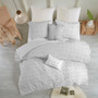 100% Cotton Jaquard 7Pcs Duvet Cover Set W/ All Over Woven Cotton Dots - King/Cal King UH12-2164