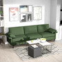 Large Modern Modular 3-Seat Sofa Couch With Metal Legs-Army Green (HV10301GN-A+HV10301GN-B+HV10301GN-E)