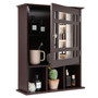 Wall Mounted And Mirrored Bathroom Cabinet-Brown (JV10131CF)