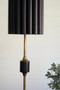 Antique Gold Table Lamp With Fluted Black Metal Shade (CLL2805)