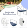 4 Pieces Outdoor Conversation Set With Sturdy Steel Frame (HW64413)