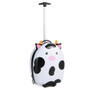 16 Inch Kids Rolling Luggage With 2 Flashing Wheels And Telescoping Handle-Black & White (BN10010)