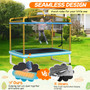 6 Feet Rectangle Trampoline With Swing Horizontal Bar And Safety Net-Yellow (TW10089YE)