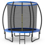 8 Feet Astm Approved Recreational Trampoline With Ladder-Blue (TW10070NY+)