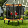 8 Feet Astm Approved Recreational Trampoline With Ladder-Orange (TW10070OR+)