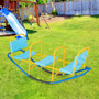 Outdoor Kids Seesaw Swivel Teeter For 3 To 8 Years Old-Blue (TS10005BL)