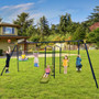 7-In-1 Stable A-Shaped Outdoor Swing Set For Backyard (NP10768+)