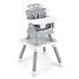 6-In-1 Convertible Baby High Chair With Adjustable Removable Tray-Gray & White (AD10030HS)