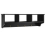 Wall Mount Cubby Organizer Hooks Entryway Storage Shelf-Black (HW67410BK)