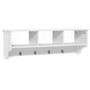 Wall Mount Cubby Organizer Hooks Entryway Storage Shelf-White (HW67410WH)