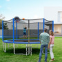 12/14/15/16 Feet Outdoor Recreational Trampoline With Enclosure Net-12 Ft (TW10062+)