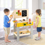 Wooden Pretend Play Workbench Set With Blackboard For Toddlers Ages 3+ (TP10071)