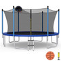 Outdoor Recreational Trampoline With Ladder And Enclosure Net-12 Ft (TW10066+)