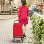 2-In-1 Portable Shopping Cart With 13.2 Gal Removable Bag-Red (TA10034RE)