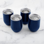 12Oz Navy Wine Tumbler Each (Pack Of 4) (ECWWN4BLR2DS)