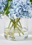Faux Hydrangea Arrangement In Glass Vase - 12" WIN-P5822-LB