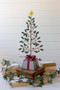 Painted Metal Christmas Tree With Gold Star (CZG1464)