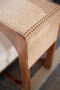 Wood Side Table With Woven Cane Detail (NABA1008)