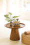Large Mango Wood Round Accent Table (NCRE1002)