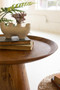 Large Mango Wood Round Accent Table (NCRE1002)