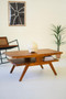 Mango Wood Coffee Table With Teak Finish (NRAH1027)
