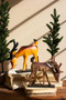 Set Of Two Painted Iron Set Christmas Reindeer (NTM1375)