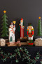 Painted Wooden Santa Claus Sculpture (NTM1385)