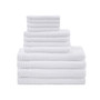 100% Cotton 12Pcs Bath Towel Set - White 5DS73-0200