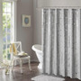 100% Polyester Microfiber Printed Shower Curtain - Grey/Silver ID70-1292