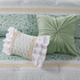 Caralie 5 Piece Seersucker Comforter Set With Throw Pillows - Full/Queen MP10-8203