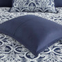Rana 7 Piece Flocking Comforter Set With Euro Shams And Throw Pillows - King/Cal King MP10-8210