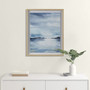 Sparkling Sea Framed Glass And Single Matted Abstract Landscape Coastal Wall Art MP95G-0324