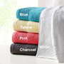 100% Cotton Wavy Border 6Pcs Towel Set - Charcoal MP73-5716