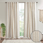 Imani Cotton Printed Curtain Panel With Chenille Stripe And Lining II40-1292