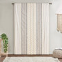 Imani Cotton Printed Curtain Panel With Chenille Stripe And Lining II40-1292