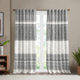 Mila Cotton Printed Curtain Panel With Chenille Detail And Lining II40-1278