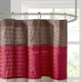 100% Polyester Faux Silk Shower Curtain - Red MP70-221