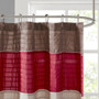 100% Polyester Faux Silk Shower Curtain - Red MP70-221